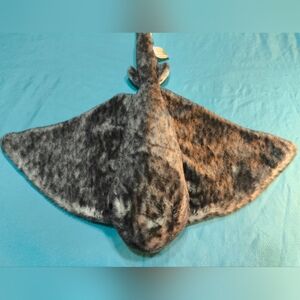 Gray/Black Stingray Plush 18 x18
